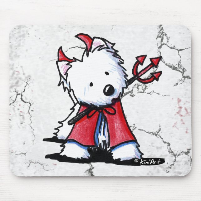 Little Devil Westie Mouse Pad (Front)