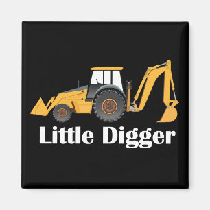 Little Digger - 2 Inch Square Magnet Magnet
