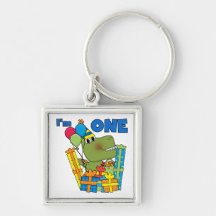 Little Dino 1st Birthday T shirts and Gifts Key Ring