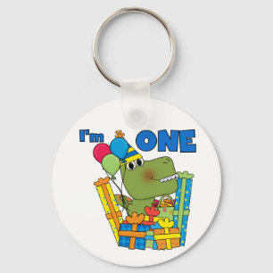 Little Dino 1st Birthday T shirts and Gifts Key Ring
