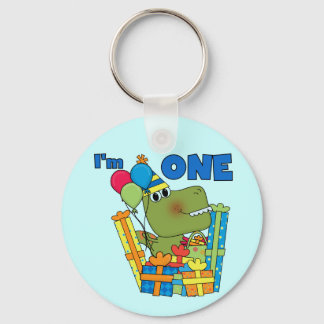 Little Dino 1st Birthday T shirts and Gifts Key Ring