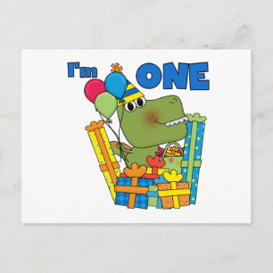 Little Dino 1st Birthday T shirts and Gifts Postcard