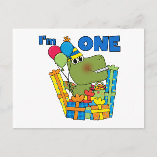 Little Dino 1st Birthday T shirts and Gifts Postcard