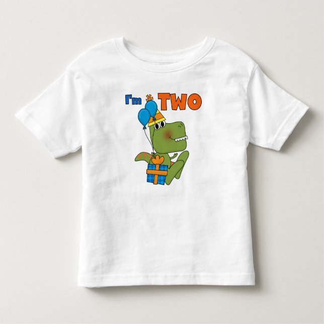 Little Dino 2nd Birthday Tshirts and Gifts (Front)
