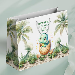 Little Dino Baby Shower Gift Bag Hatching Soon