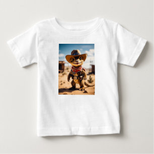 "Little Dino Cowboy in the Wild Wild West" Baby T-Shirt