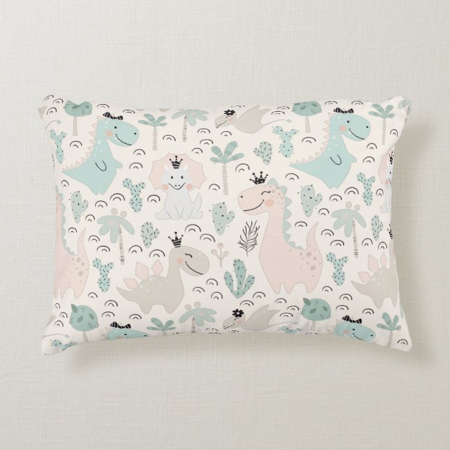 Little Dino Delight   Decorative Cushion (Front)