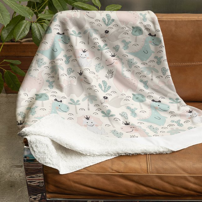 Little Dino Delight   Fleece Blanket (Little Dino Delight Fleece Blanket)