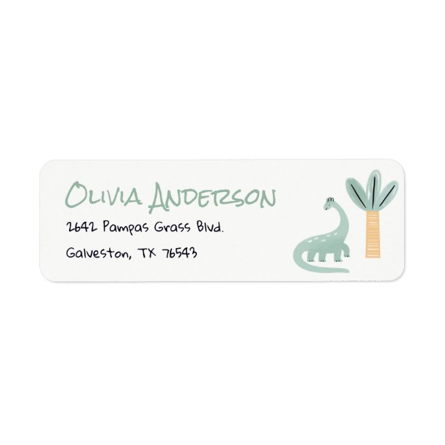 Little Dino In The Way Dinosaur Baby Shower  (Front)