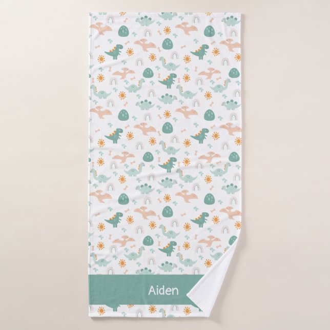 Little Dino Personlized kids Bath Towel (Bath Towel)