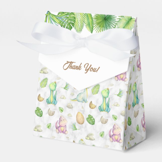 Little Dinosaur Baby Shower Favour Box (Front Side)
