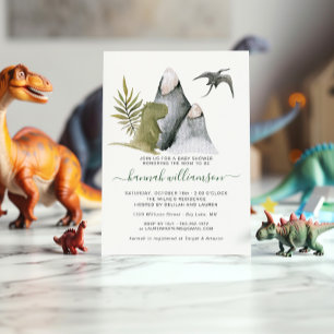 Little Dinosaur Baby Shower Invitation