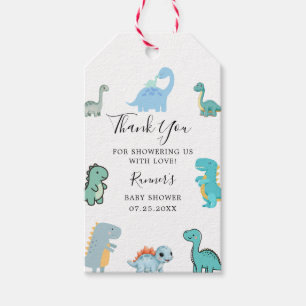 Little Dinosaur Cute Baby Shower Gift Tags