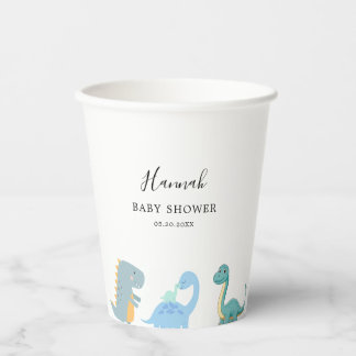 Little Dinosaur Cute Baby Shower Paper Cups