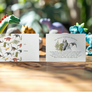 Little Dinosaur   Display Shower Invitation Insert