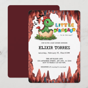 Little Dinosaur Is on the Way Invitation