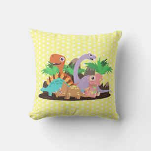 Little Dinosaurs Throw Pillow