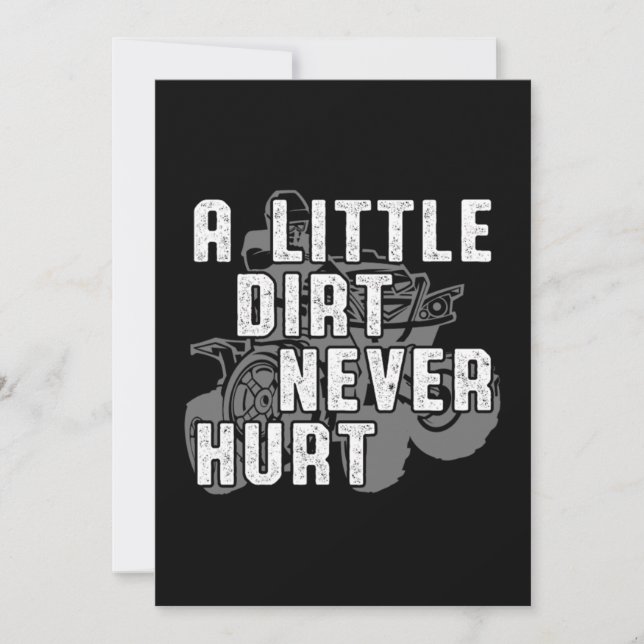 Little Dirt Quad Racing ATV Rider Offroad Gift Invitation (Front)