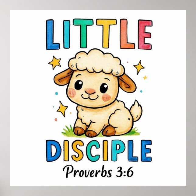 Little Disciple Proverbs 3:6 Poster (Front)