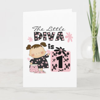 Little Diva 1st Birthday Tshirts and Gifts Card