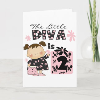 Little Diva 2nd Birthday Tshirts and Gifts Card