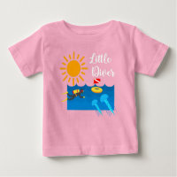 Little Diver with Jelly Fish - Baby Fine Jersey T-