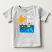 Little Diver with Jelly Fish - Baby Fine Jersey T-