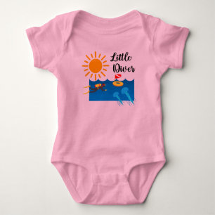 Little Diver with Jelly Fish - Baby Jersey Bodysui Bodysuit