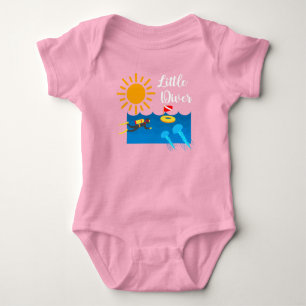 Little Diver with Jelly Fish - Baby Jersey Bodysui Bodysuit