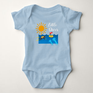 Little Diver with Jelly Fish - Baby Jersey Bodysui Bodysuit