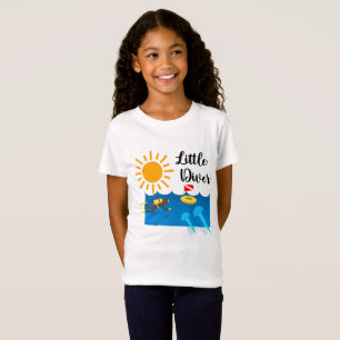 Little Diver with Jelly Fish - Girls' Fine Jersey  T-Shirt