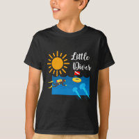 Little Diver with Jelly Fish - Kids' Basic T-Shirt