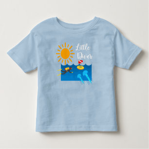 Little Diver with Jelly Fish - Toddler Fine Jersey Toddler T-Shirt