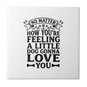 Little Dog Love You Vintage Typography Design_1 Tile