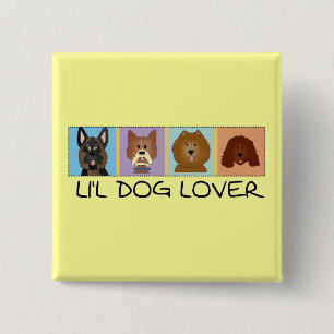 Little Dog Lover Tshirts and Gifts 15 Cm Square Badge