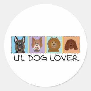 Little Dog Lover Tshirts and Gifts Classic Round Sticker