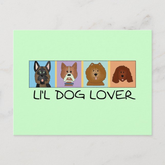 Little Dog Lover Tshirts and Gifts Postcard (Front)