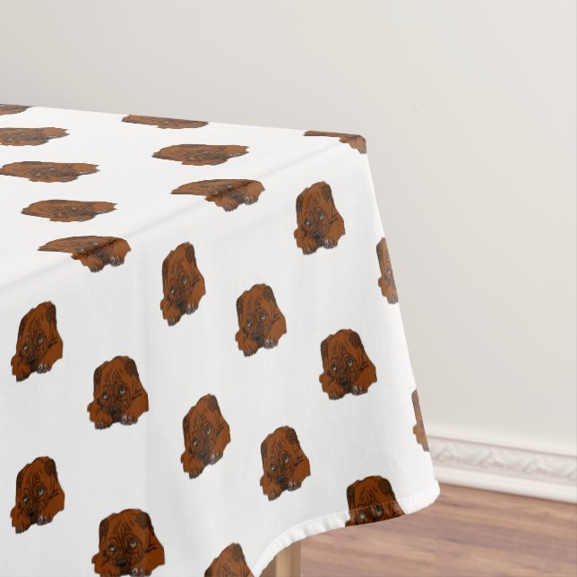 Little Dog Tablecloth - Your Colours (In Situ)