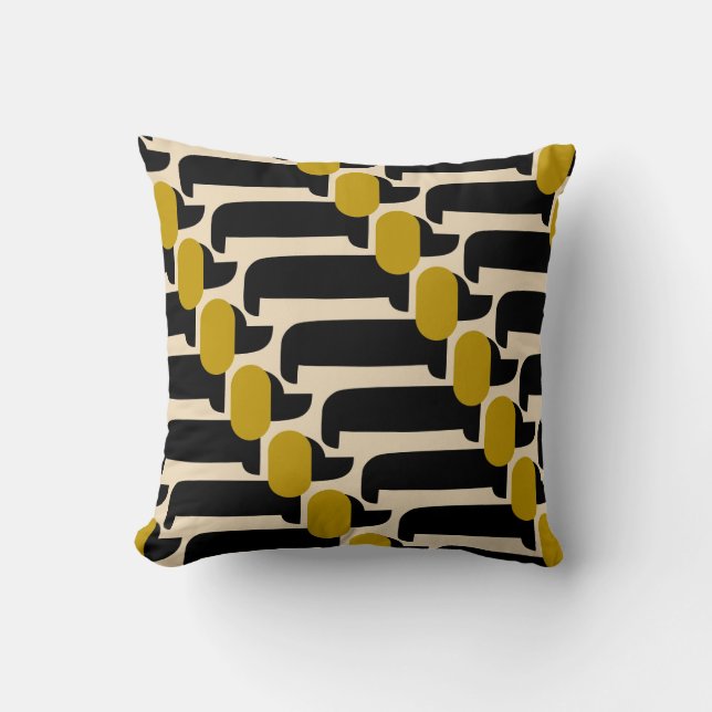 little doggies orla kiely cushion (Front)
