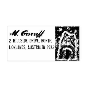 Little Doggy in blue Rubber Stamp