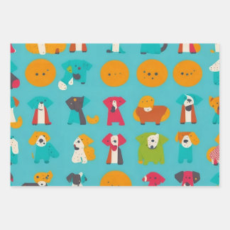 Little Dogs  Wrapping Paper Sheet