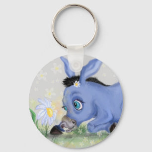 Little Donkey and Daisy - Add Your Picture / Text Key Ring