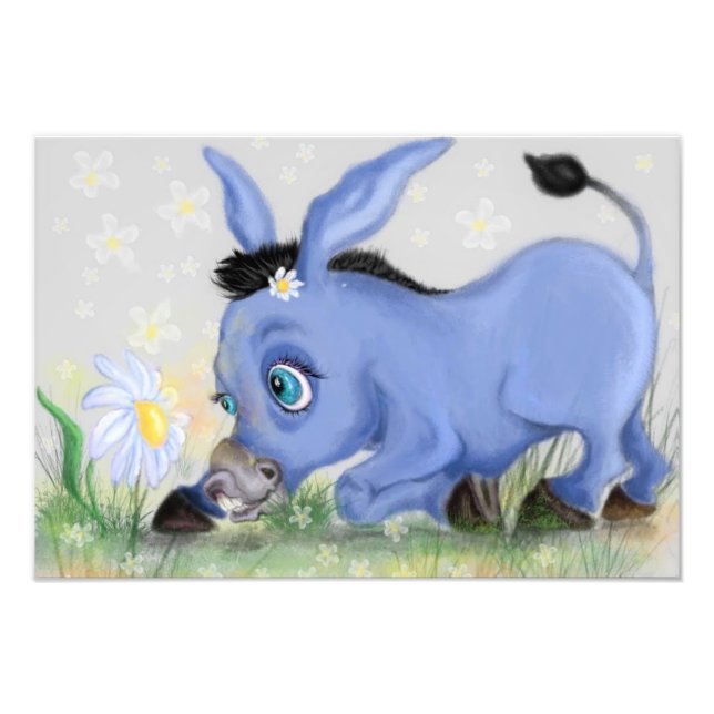 Little Donkey and Daisy Photo Print (Front)