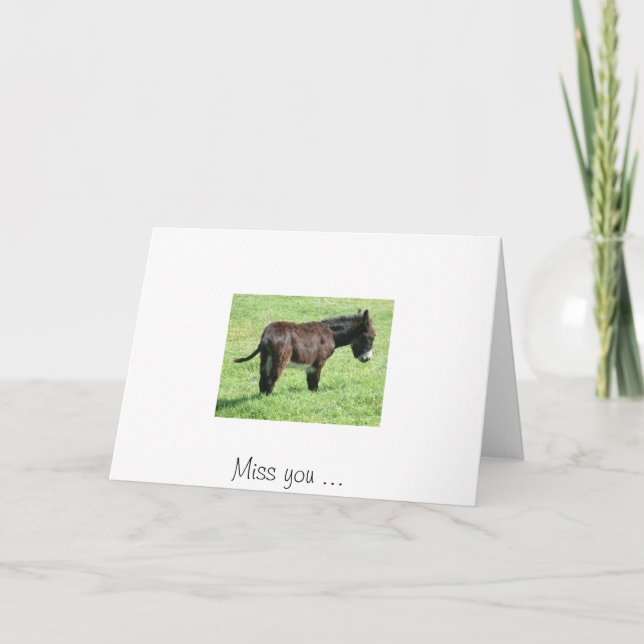 LITTLE DONKEY, Miss you... Card (Front)