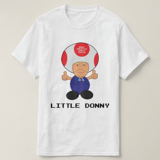 ' Little Donny' Donald Trump Caricature T-Shirt (Design Front)