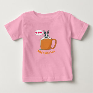 Little Dotty bunny say " I love U" Baby T-Shirt