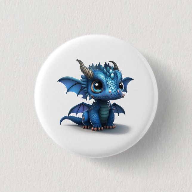 Little Dragon 3 Cm Round Badge (Front)