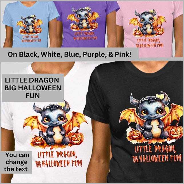 Little Dragon Baby, Big Halloween Fun, Pumpkins T-Shirt (Creator Uploaded)