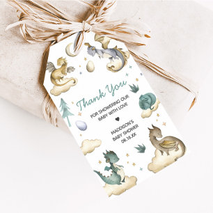 Little Dragon Baby Shower Favor Tags