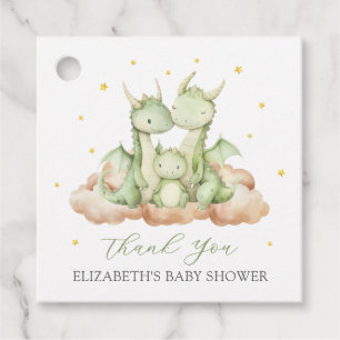 Little Dragon Baby Shower Favour Tags